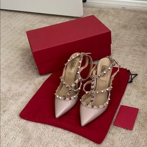 Nude Dusty Pink Rockstud Valentino Heels
